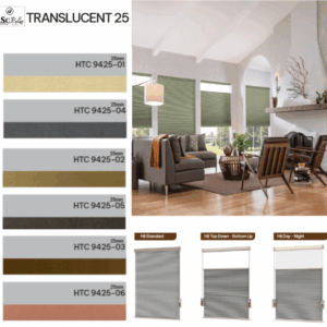 Rèm tổ ong Honeycomb mã TRANSLUCENT 25