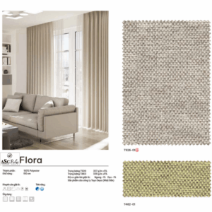 Rèm vải Nhật Bản mã FLORA