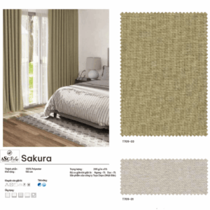 Rèm vải Nhật Bản mã SAKURA