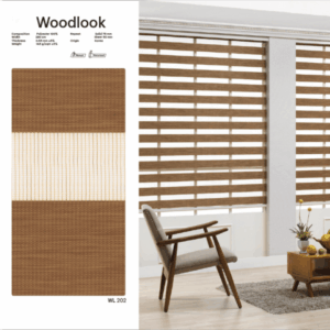 Rèm cuốn Combi mã WOODLOOK